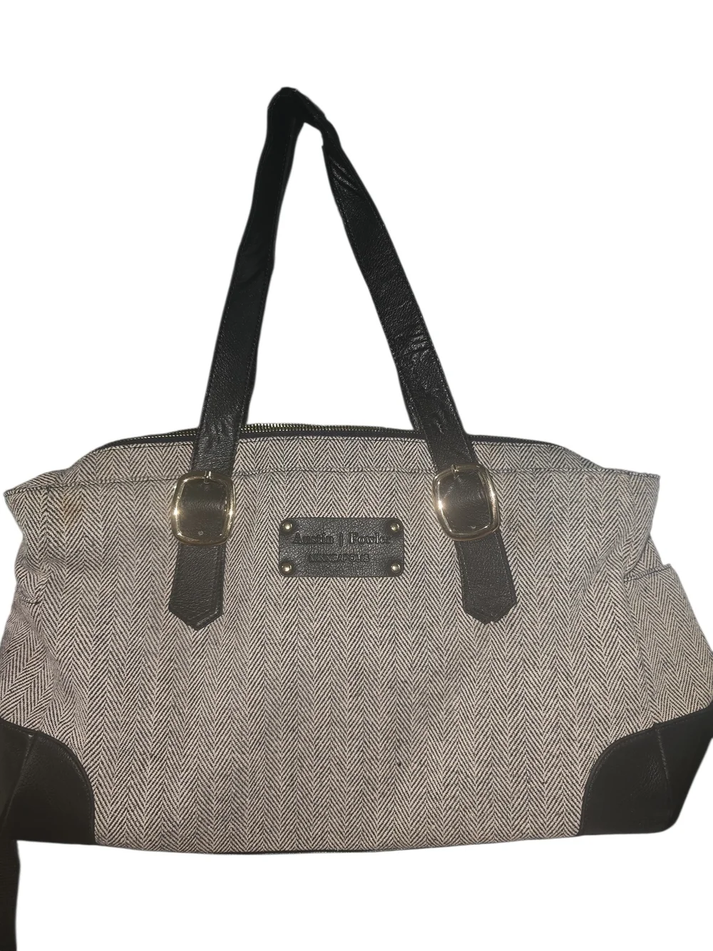 Austin Fowler Black & White Herringbone Men’s Tote Bag
